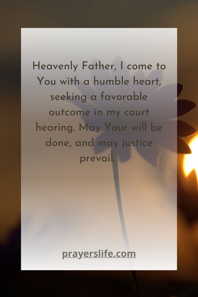 Prayers For A Favorable Outcome In Court