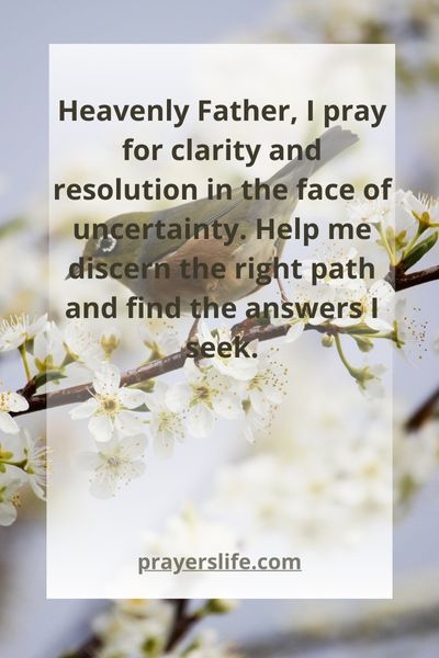 Praying For Clarity And Resolution