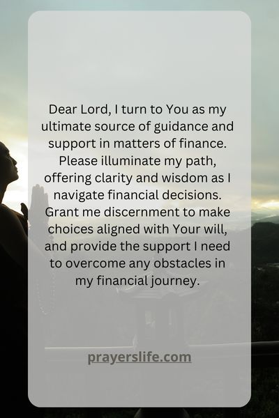 Praying For Financial Guidance And Support