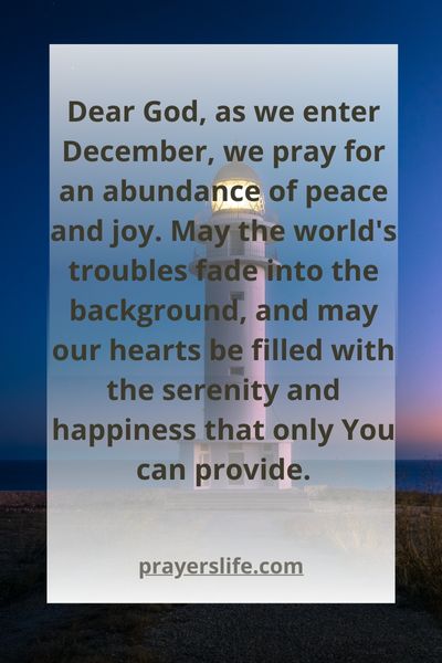 Praying For Peace And Joy In December