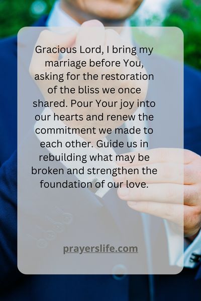 Praying For The Restoration Of Marital Bliss