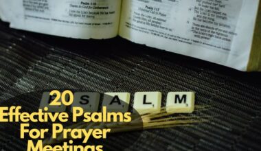 Psalms For Prayer Meetings