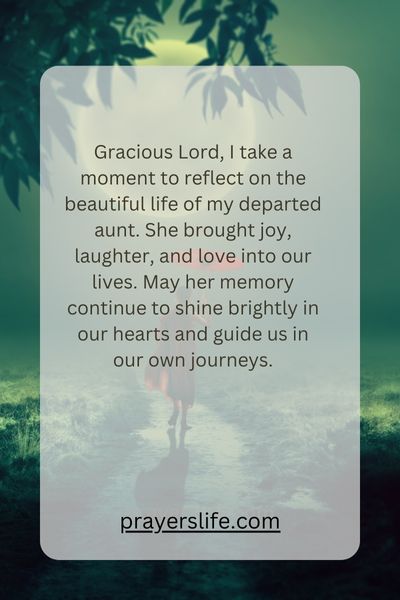Reflecting On The Life Of My Departed Aunt In Prayer