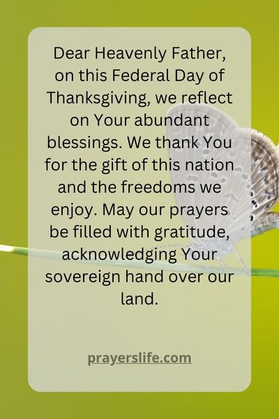 Reflective Thanksgiving Prayers For Federal Blessings