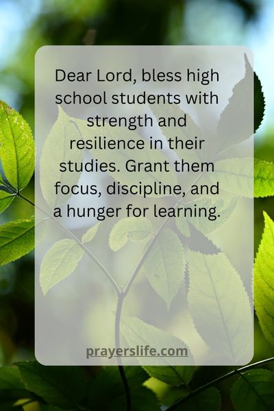 Seeking Divine Support For High Schoolers