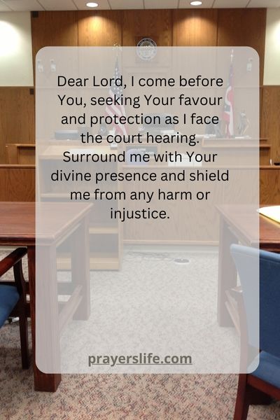 Seeking God'S Favour And Protection During The Court Hearing