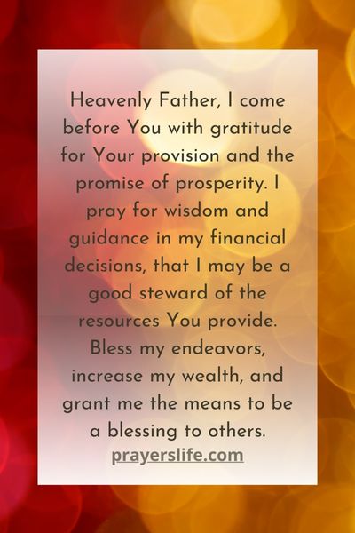 Seeking God'S Prosperity Through Prayer