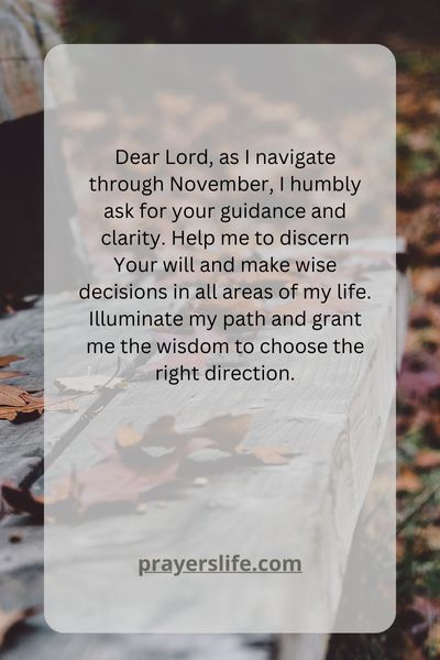Seeking Guidance A Prayer For Clarity In November