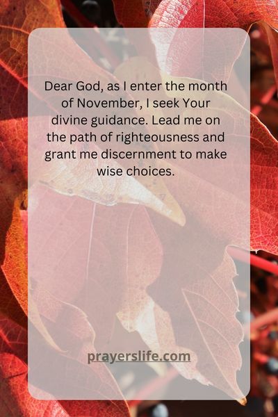 Seeking Guidance Spiritual November Prayers
