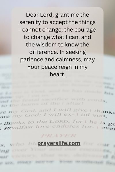 Seeking Patience And Calmness