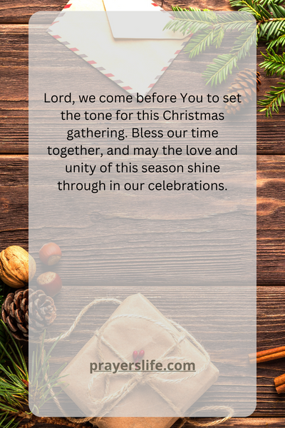 Setting The Tone: An Opening Christmas Prayer