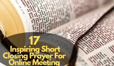 Short Closing Prayer For Online Meeting