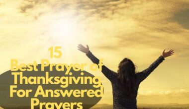 Prayer Of Thanksgiving For Answered Prayers