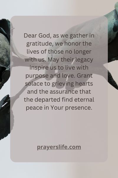 Thanksgiving Remembrance Prayer