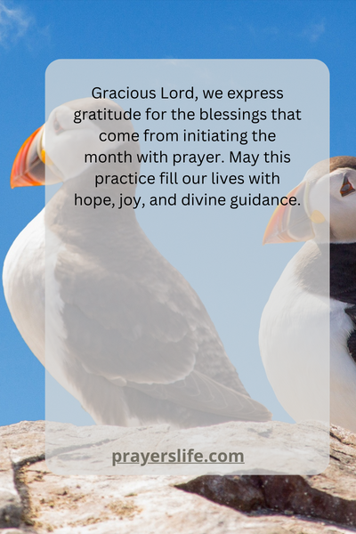 The Blessings Of Starting The Month With Prayer