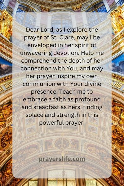 The Devotion Of St. Clare