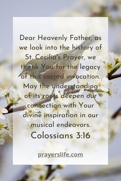 The Origin And History Of St. Cecilias Prayer