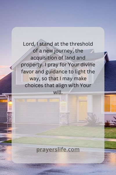 The Path To Property: A Prayer For Favor And Guidance