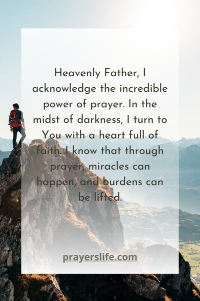 The Power Of Prayer During Dark Moments