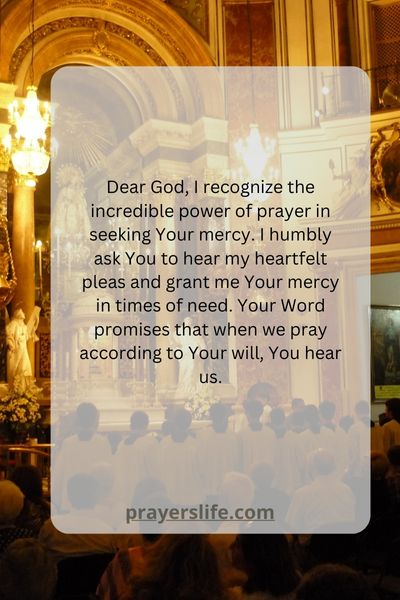 The Power Of Prayer For Mercy