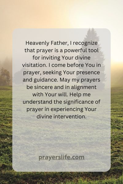 The Power Of Prayer In Divine Visitation