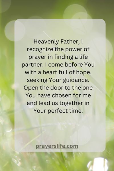 The Power Of Prayer In Finding A Life Partner