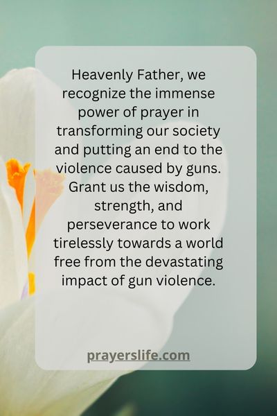 The Transformative Role Of Prayer In Ending Gun Violence