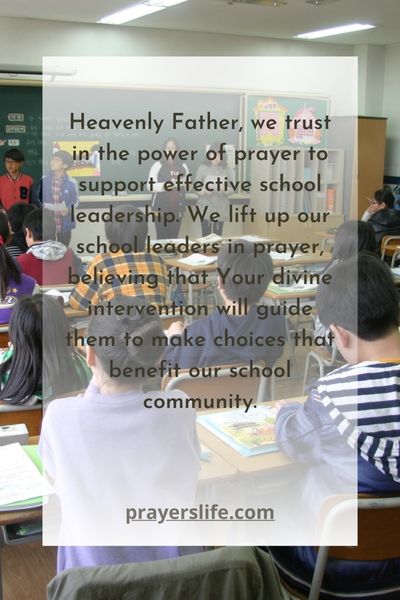 Trusting In Prayer For Effective School Leadership