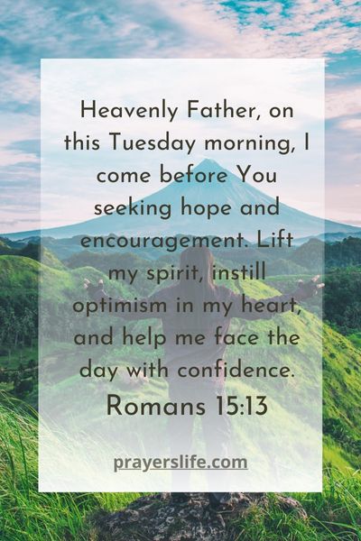 Tuesday Morning Prayer For Encouragement