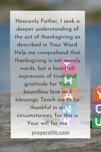 Understanding The Act Of Thanksgiving