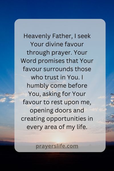 Unlocking Divine Favor Through Prayer