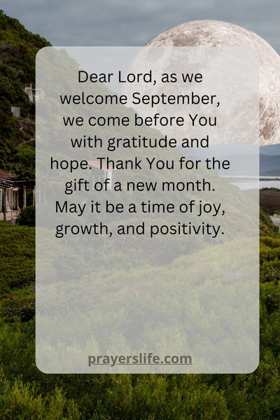 Welcoming September With Prayer
