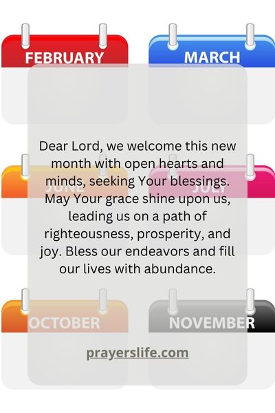 Welcoming The New Month With Blessings