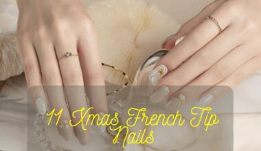 Xmas French Tip Nails