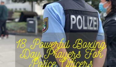 Boxing Day Prayers For Police Officers