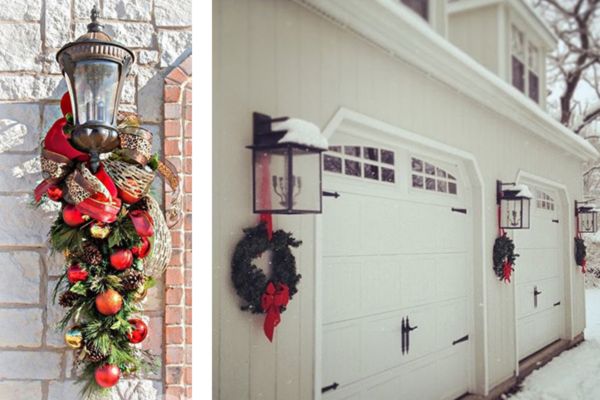 Big Red Bow Garland and Wreath