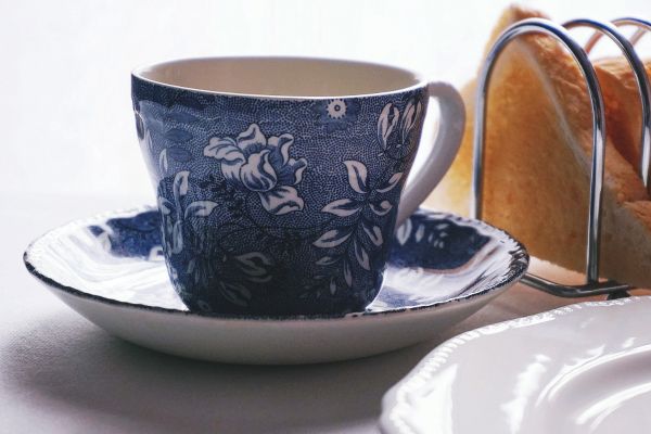 Blue teacup