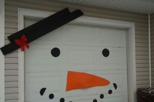 Christmas Garage Door D¬Cor Snowman