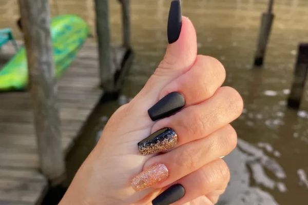 Coffin Shaped Fall Nails 1