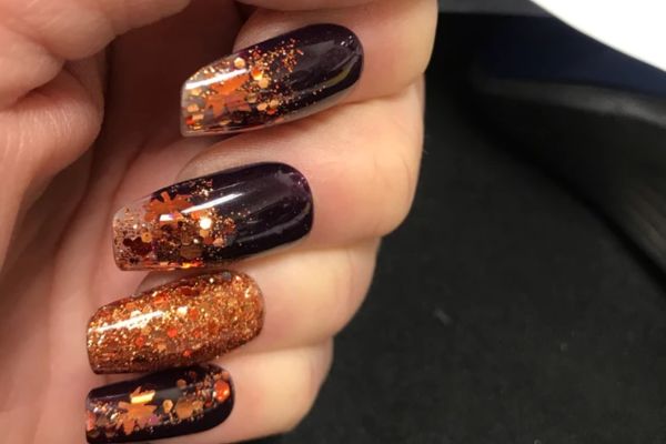Coffin Shaped Fall Nails 4