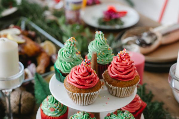 Cupcakes Made With Fuzzy Christmas Socks 1