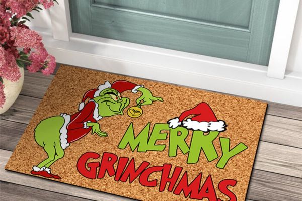 Grinchy Door Mat