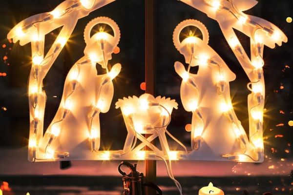 Led Nativity Scene A Silhouettes