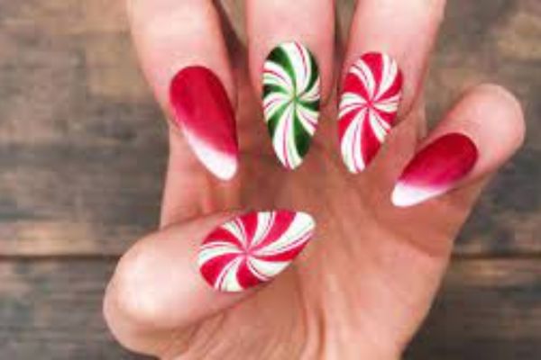 Peppermint Nail Art