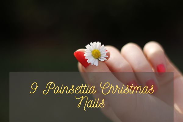 Poinsettia Christmas Nails