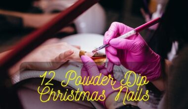 Powder Dip Christmas Nails