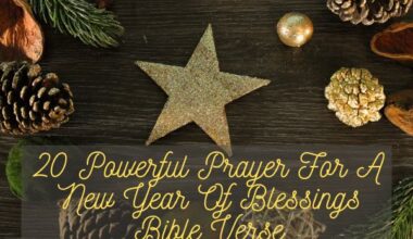 Prayer For A New Year Of Blessings Bible Verse