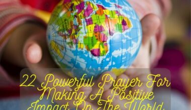 Prayer For Making A Positive Impact On The World