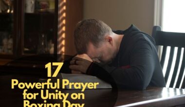 Prayer For Unity On Boxing Day