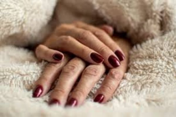Ruby Red French Nails